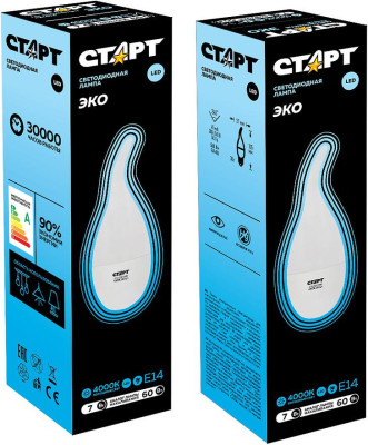 СТАРТ (17269) LEDFlameE14 7W 40 WS 10/101 черный