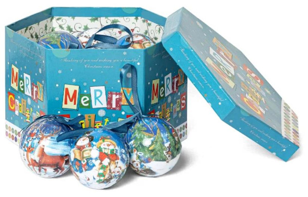 WINTER GLADE Набор ёлочных шаров папье-маше, 14 шт. 7514G077
