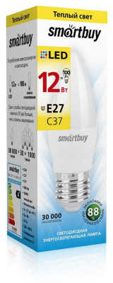 SMARTBUY (SBL-C37-12-30K-E27) C37-12W/3000