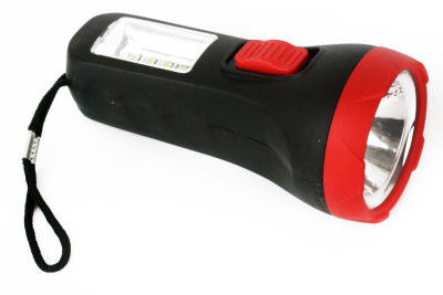 ULTRAFLASH LED16014 (фонарь, черный, 1 + 4SMD LED, 2 реж, 1XR6, пласт, блист-пакет)