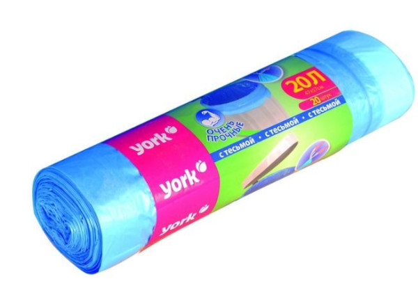 YORK Мешки для мусора с тесьмой YORK 20л (20шт.) 902180