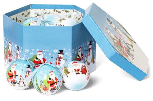 WINTER GLADE Набор ёлочных шаров папье-маше, 14 шт. 7514G080