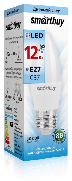 SMARTBUY (SBL-C37-12-40K-E27) C37-12W00