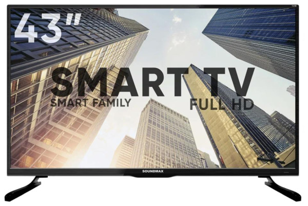 SOUNDMAX SM-LED43M02S(черный)\H