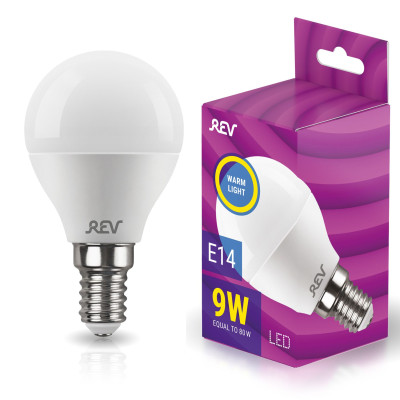 REV 32406 5 LED G45 Е14 9W, 2700K, теплый свет