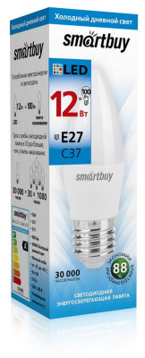 SMARTBUY (SBL-C37-12-60K-E27) C37-12W/6000