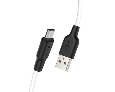 HOCO (6957531071389) X21 USB-microUSB 1.0m белый-черный