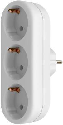 DEFENDER (99109) TG-01 3 розетки, заземление, белый