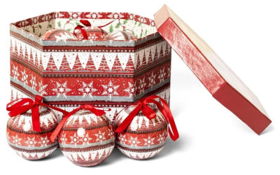 WINTER GLADE Набор ёлочных шаров папье-маше, 14 шт. 7514G227
