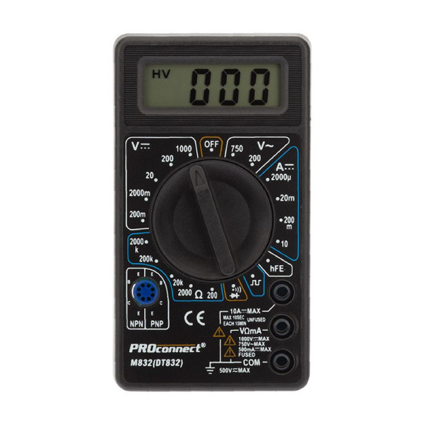 PROCONNECT (13-3012) M832 (DT832) Портативный мультиметр