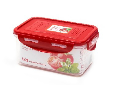 OURSSON CP0803S/RD контейнер прямоуг. 0,8л