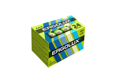ERGOLUX (14213) LR03 Alkaline BP-24 (LR03 BP-24, батарейка,1.5В)