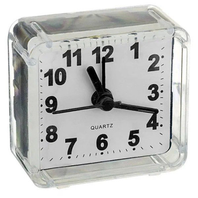 PERFEO (PF_C3086) Quartz часы-будильник "PF-TC-001", квадратные 5,5*5,5 см, белые