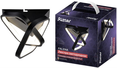 RITTER 51653 2 FALENA 30Вт/2700K/4200K/6400K черный