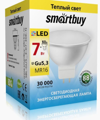 SMARTBUY (SBL-GU5.3-07-30K-N) LED-Gu5.3LED-07W/3000