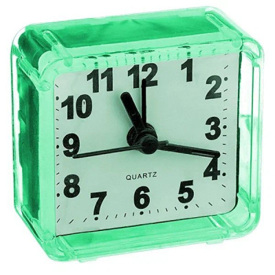 PERFEO (PF_C3089) Quartz часы-будильник "PF-TC-001", квадратные 5,5*5,5 см, зелёные