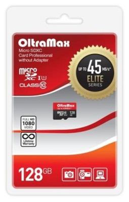 OLTRAMAX 128GB microSDXC Class 10 UHS-1 Elite [OM128GCSDXC10UHS-1-ElU1 w]