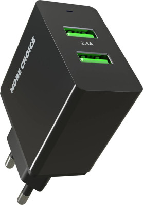 MORE CHOICE (4610196409868) NC11 СЗУ 2USB 2.4A Black Black