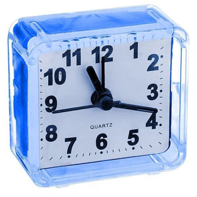 PERFEO (PF_C3088) Quartz часы-будильник "PF-TC-001", квадратные 5,5*5,5 см, синие