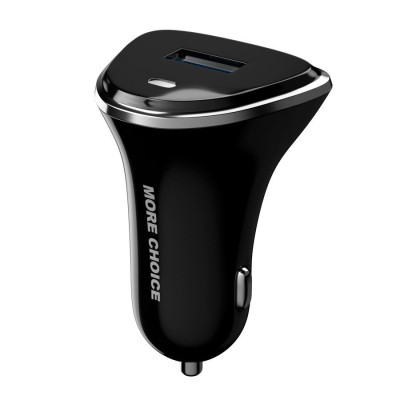 MORE CHOICE AC22QC АЗУ 1USB 3.0A QC3.0 быстрая зарядка черный