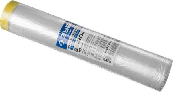 ЗУБР 20 м x 2.1 м, 10 мкм, HDPE, пленка укрывная с клейкой лентой, Профессионал (12250-210-20)