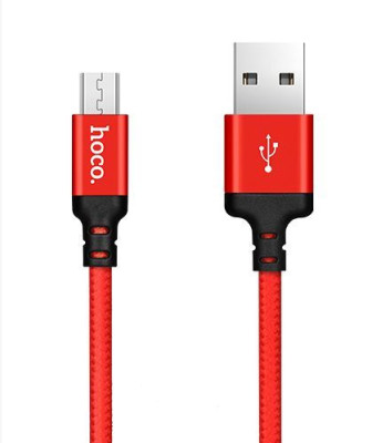 HOCO (6957531062851) X14 USB (m)-microUSB (m) 1.0м - красный/черный