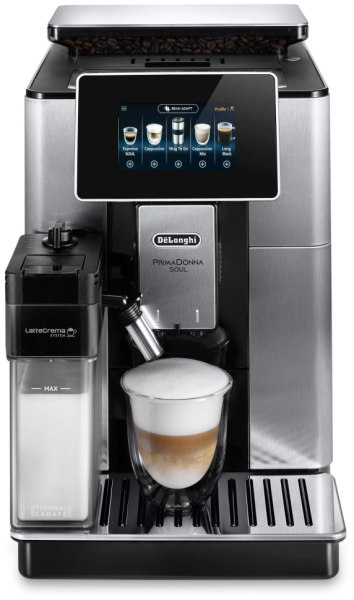 Кофемашина De'Longhi PrimaDonna SOUL ECAM610.75.MB, металлик/черный