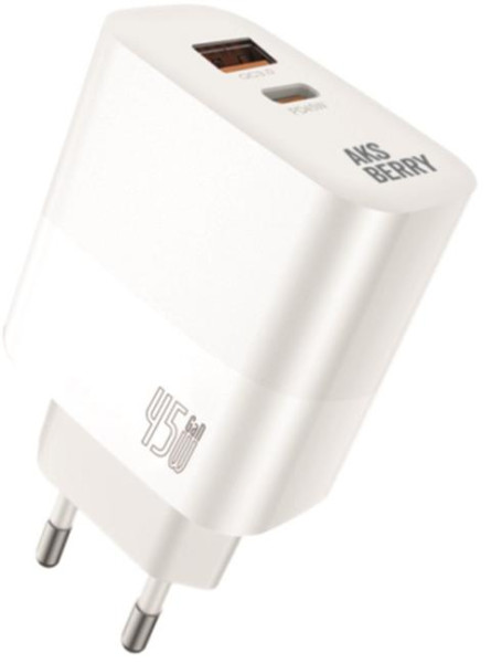 AKSBERRY (6900286950010) T45 45W PD + QC3.0, белый